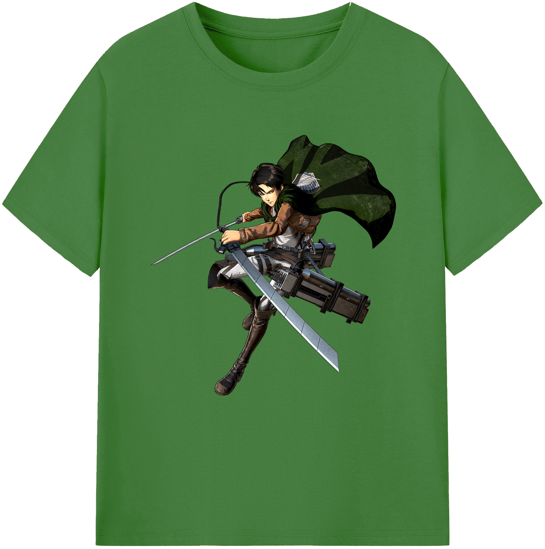 （画像用） 進撃の巨人 リヴァイ·アッカーマン Attack on Titan Levi Ackerman レディースカジュアルプリントTシャツ（綿100％）